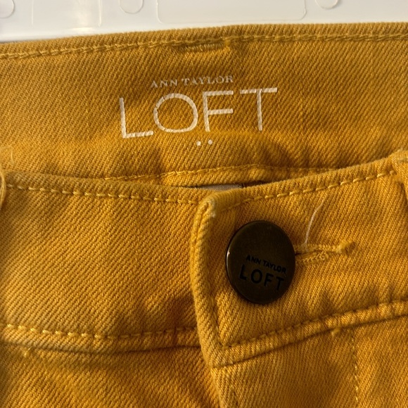 Loft yellow modern skinny jeans size 00P - Picture 2 of 5